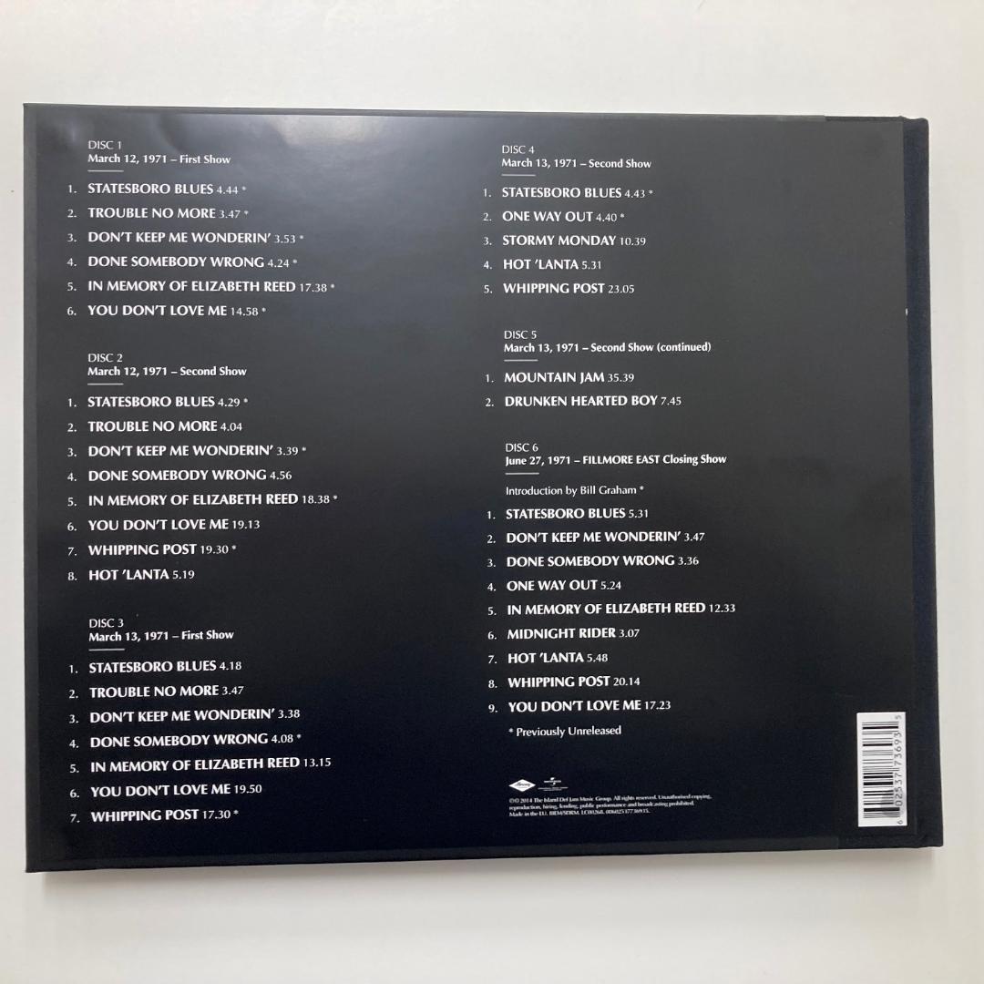 オールマン・ブラザーズ・バンド／1971 フィルモア・イースト・レコーディングス