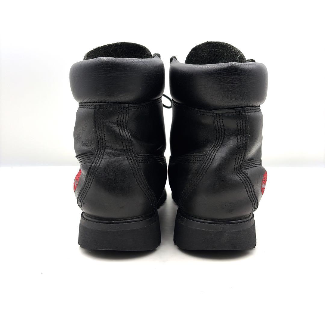 希少 ティンバーランド 6インチブーツ 黒 9.5W 27.5cm 刺繍 本革