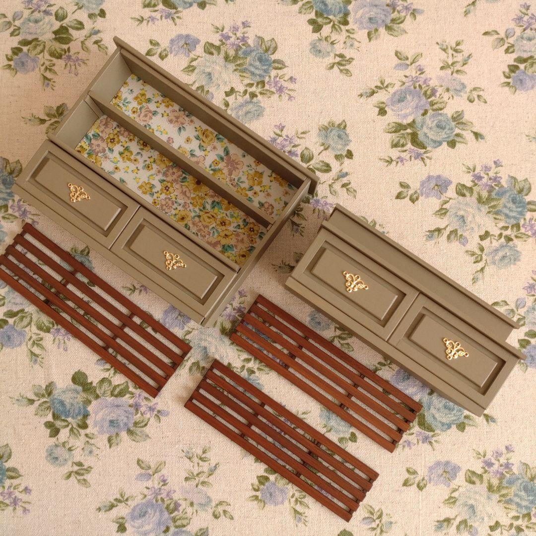 【専用】ミニチュア家具　パン屋さん家具セット①②《アンティークウッド》