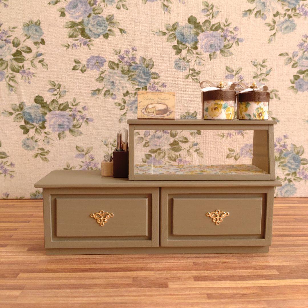 【専用】ミニチュア家具　パン屋さん家具セット①②《アンティークウッド》