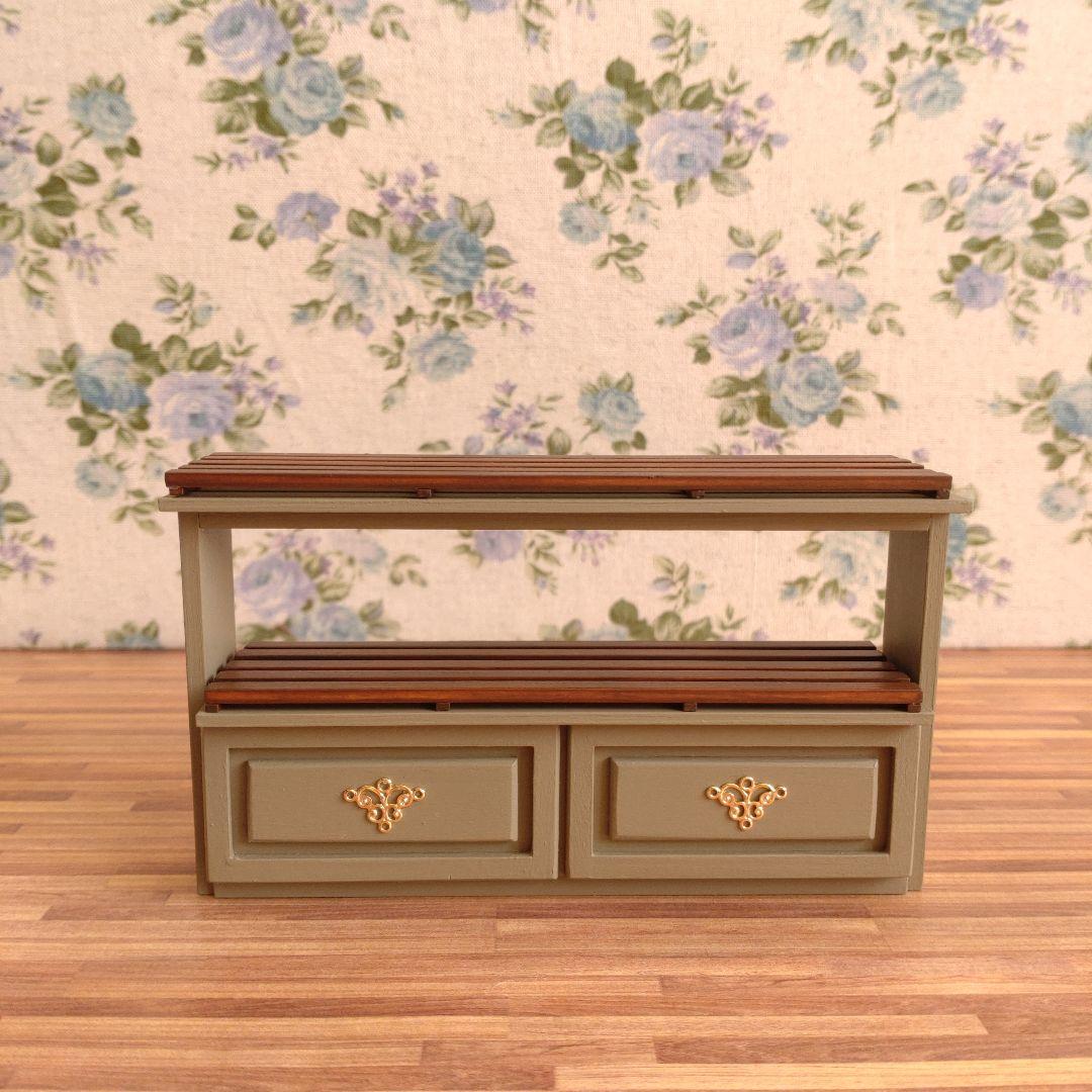 【専用】ミニチュア家具　パン屋さん家具セット①②《アンティークウッド》