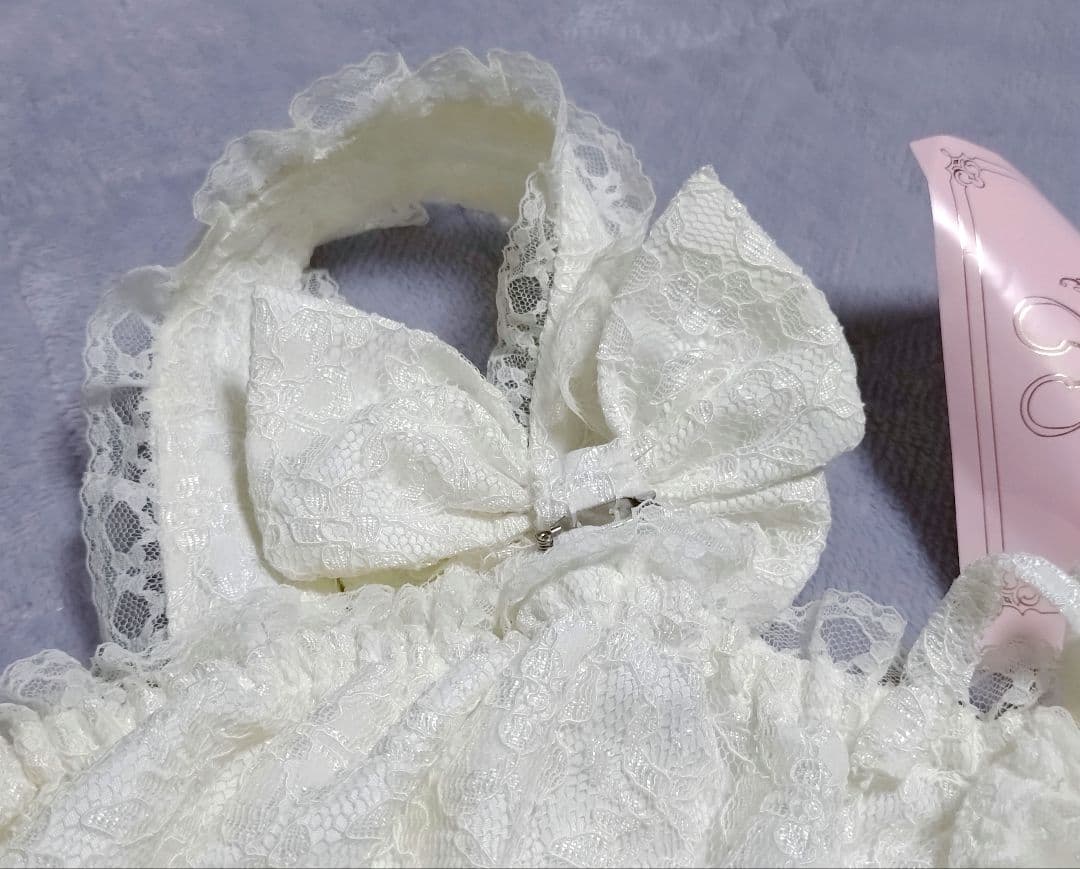 新古品 メタモルフォーゼ 総レースシャーリングJSK オフ白