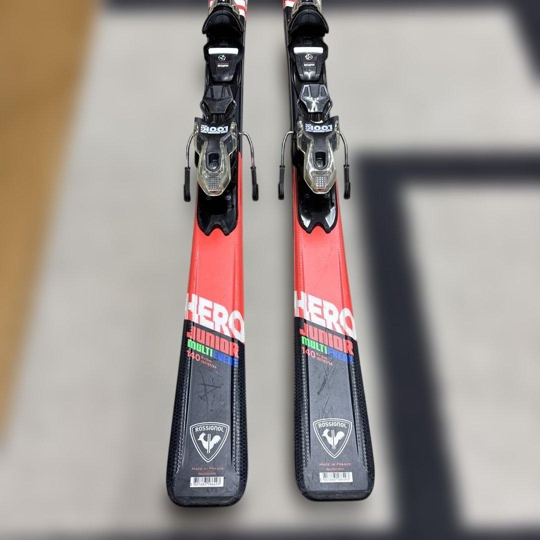 ROSSIGNOL キッズ　スキー板 140cm ストック100センチ付き