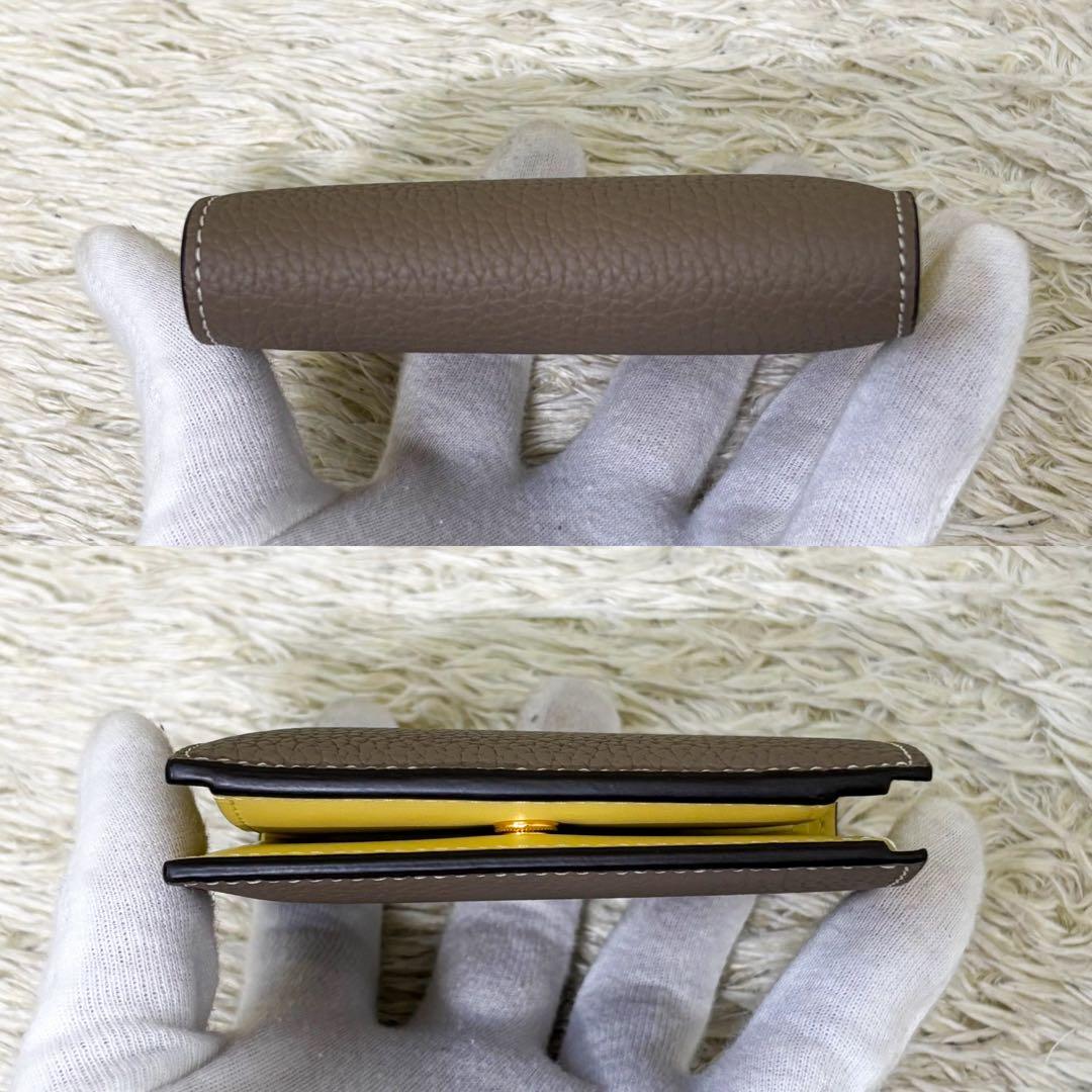 【極美品】ボナベンチュラ バイフォールドウォレット 二つ折り財布 グレージュ