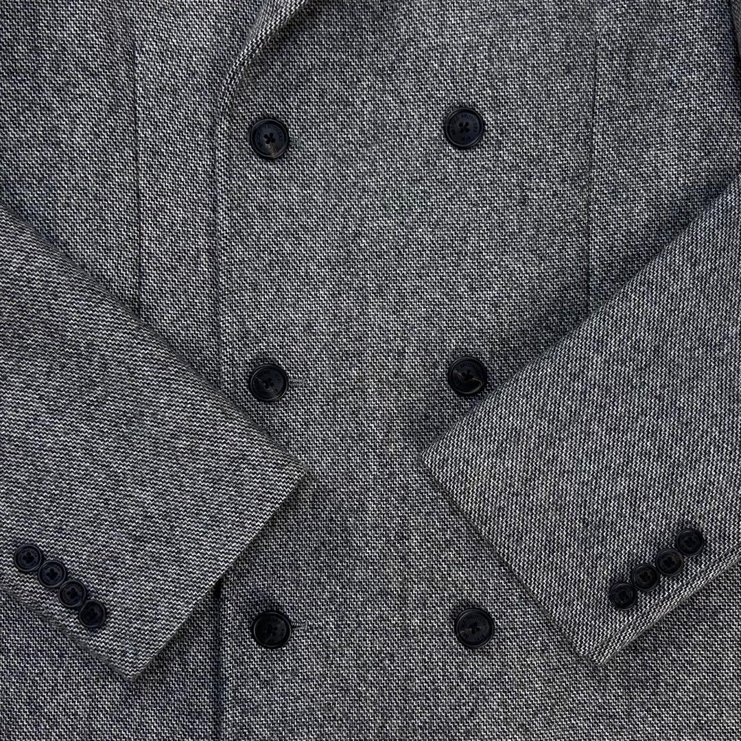 極美品 イタリア生地 ヘリンボーン ブルックスブラザーズ ダブルチェスターコート