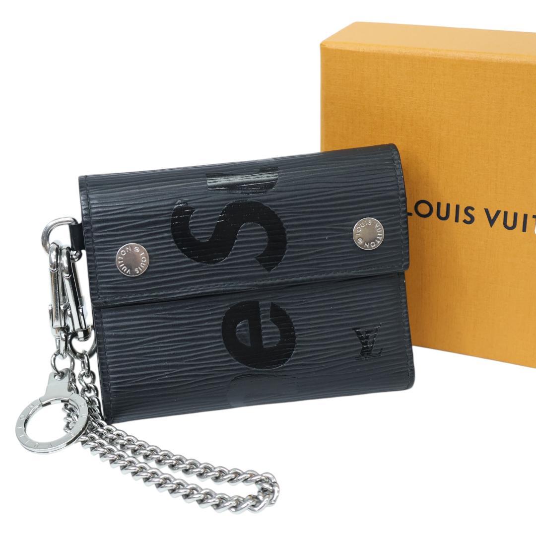 極美品 ルイヴィトン シュプリーム チェーンウォレット 三つ折り M67711