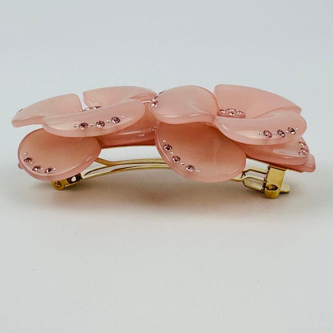 アレクサンドルドゥパリ　花モチーフ ヘアクリップ ピンク　ヘアアクセサリー