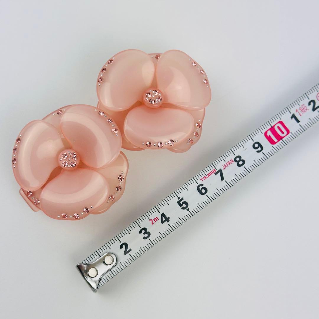 アレクサンドルドゥパリ　花モチーフ ヘアクリップ ピンク　ヘアアクセサリー