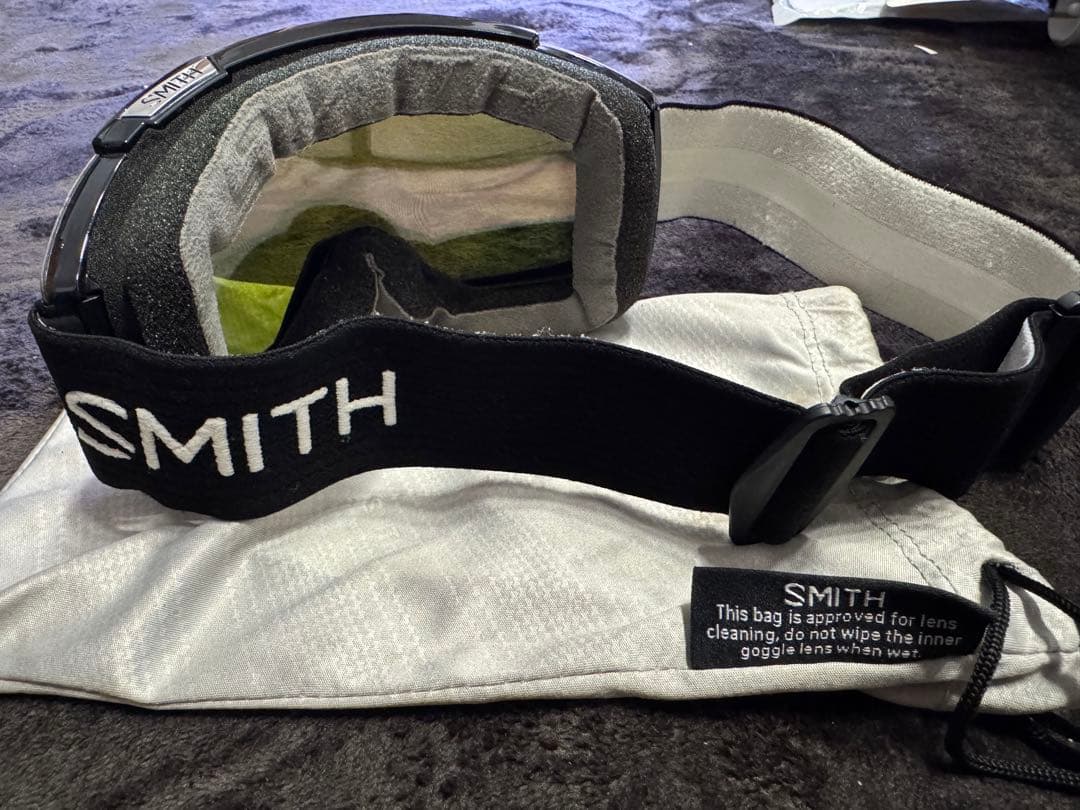 りばあぷ）SMITH ミラーレンズ ゴーグル 収納袋付き