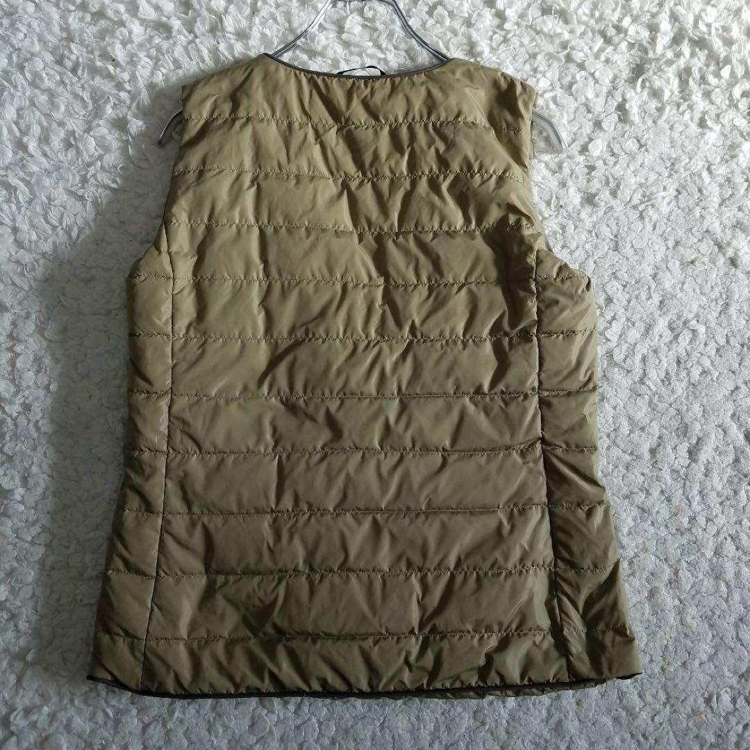 TATRAS✨インナーダウンベスト モスグリーン カーキ Vネック 金ボタン