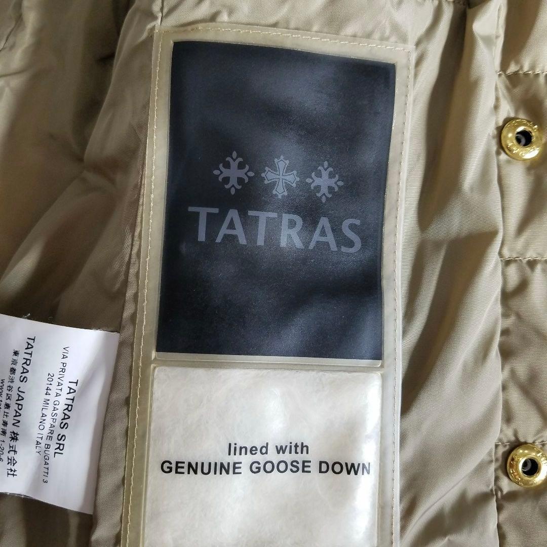 TATRAS✨インナーダウンベスト モスグリーン カーキ Vネック 金ボタン