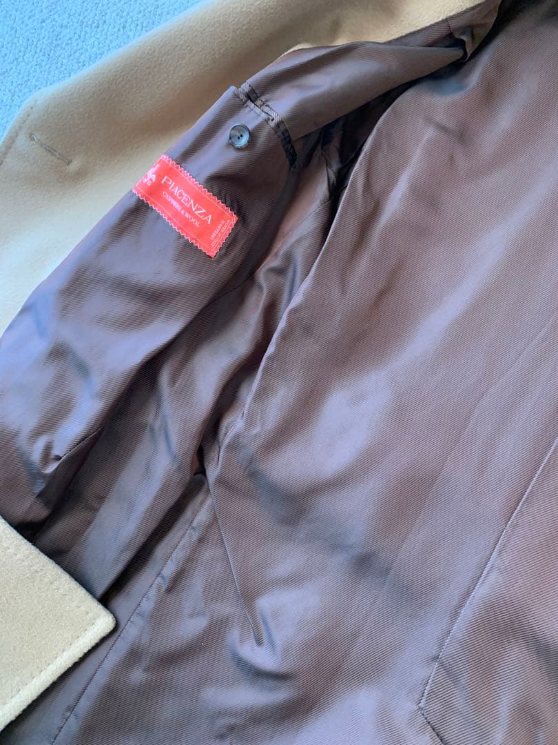 美品　piacenza エディフィス　カシミヤ混コート キャメル　44