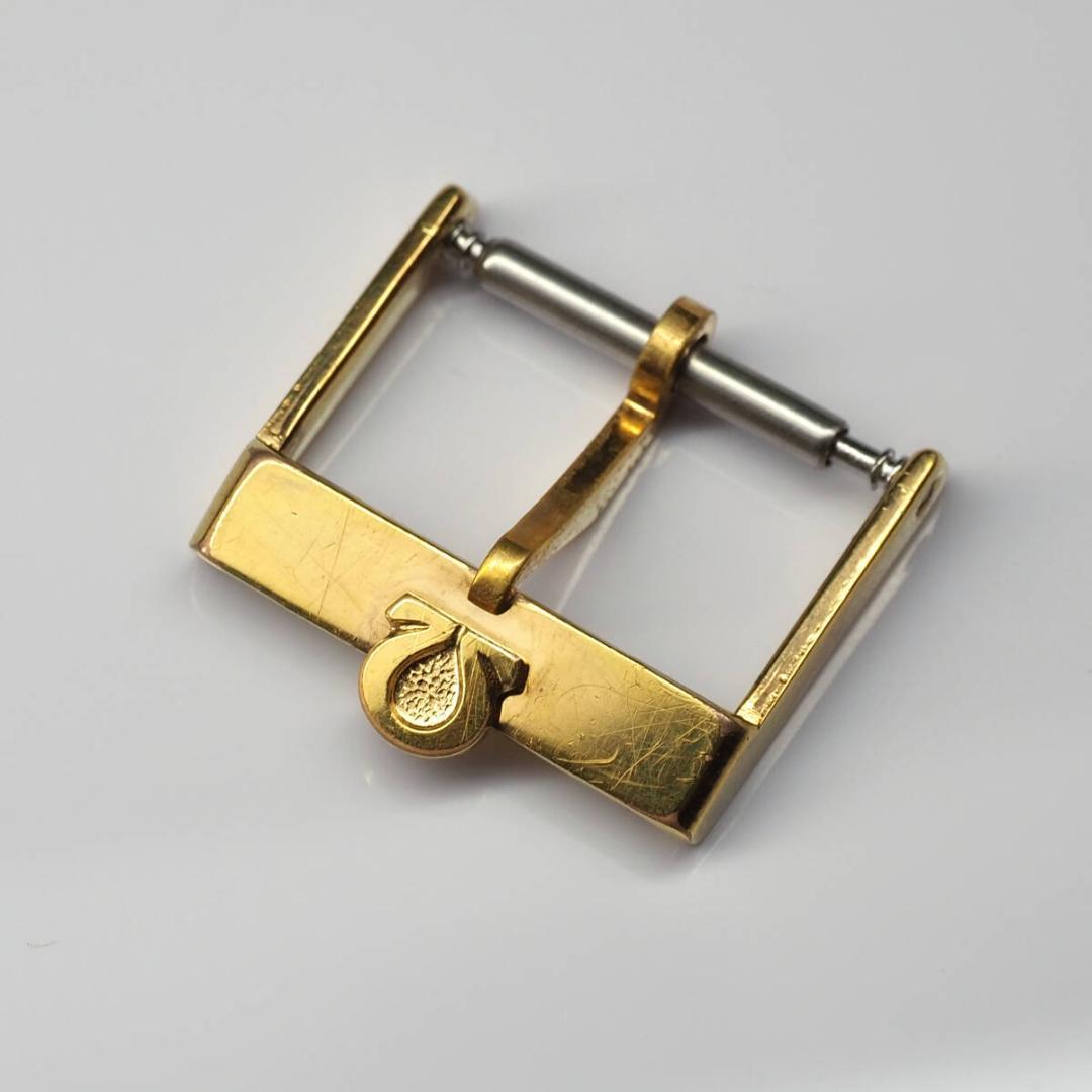 ◆オメガ◆約１６ｍｍ幅◆尾錠◆純正◆ヴィンテージ◆金色◆F-S