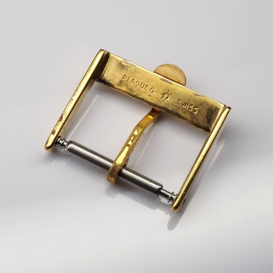 ◆オメガ◆約１６ｍｍ幅◆尾錠◆純正◆ヴィンテージ◆金色◆F-S