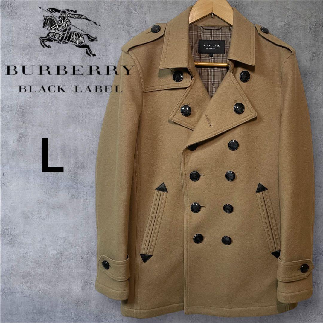 【新品】BURBERRY BLACK LABEL Pコート キャメル L