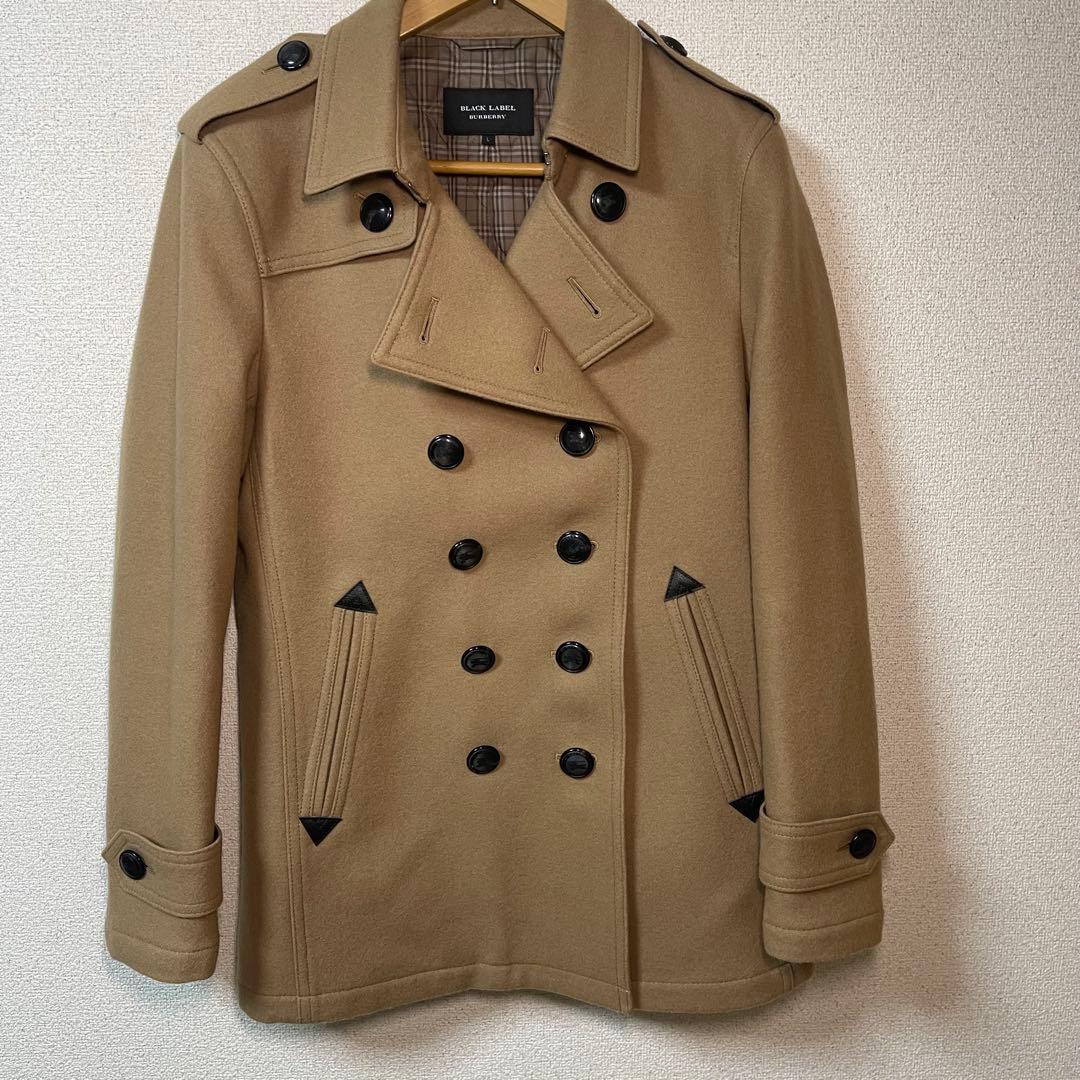 【新品】BURBERRY BLACK LABEL Pコート キャメル L
