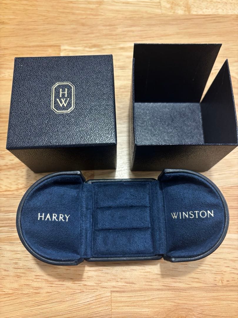 HARRY WINSTON レザーケース ネイビー