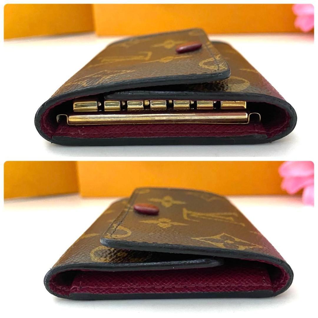 ルイ ヴィトン◎ミュルティクレ6 モノグラム フューシャ キーケース ブラウン