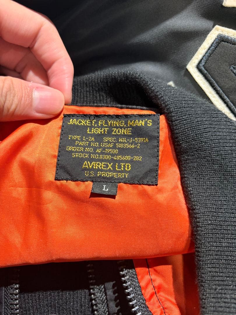 AVIREX MA-1 ジャケット　ブラック