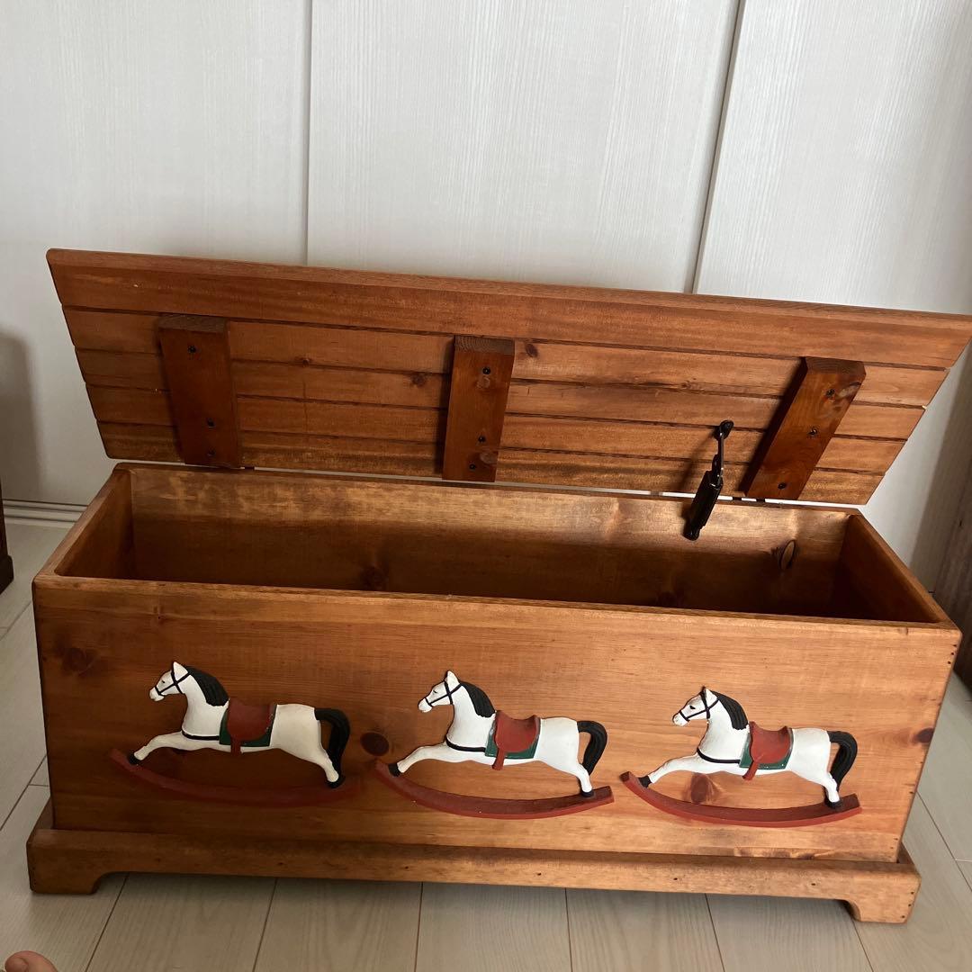 のんママさまご予約品　ロッキングホース　木製チェスト　デコイ　アンティーク