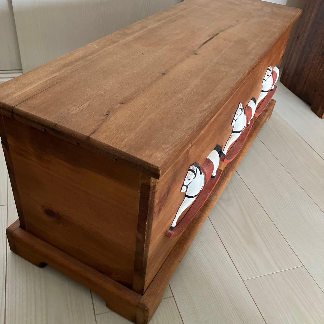 のんママさまご予約品　ロッキングホース　木製チェスト　デコイ　アンティーク