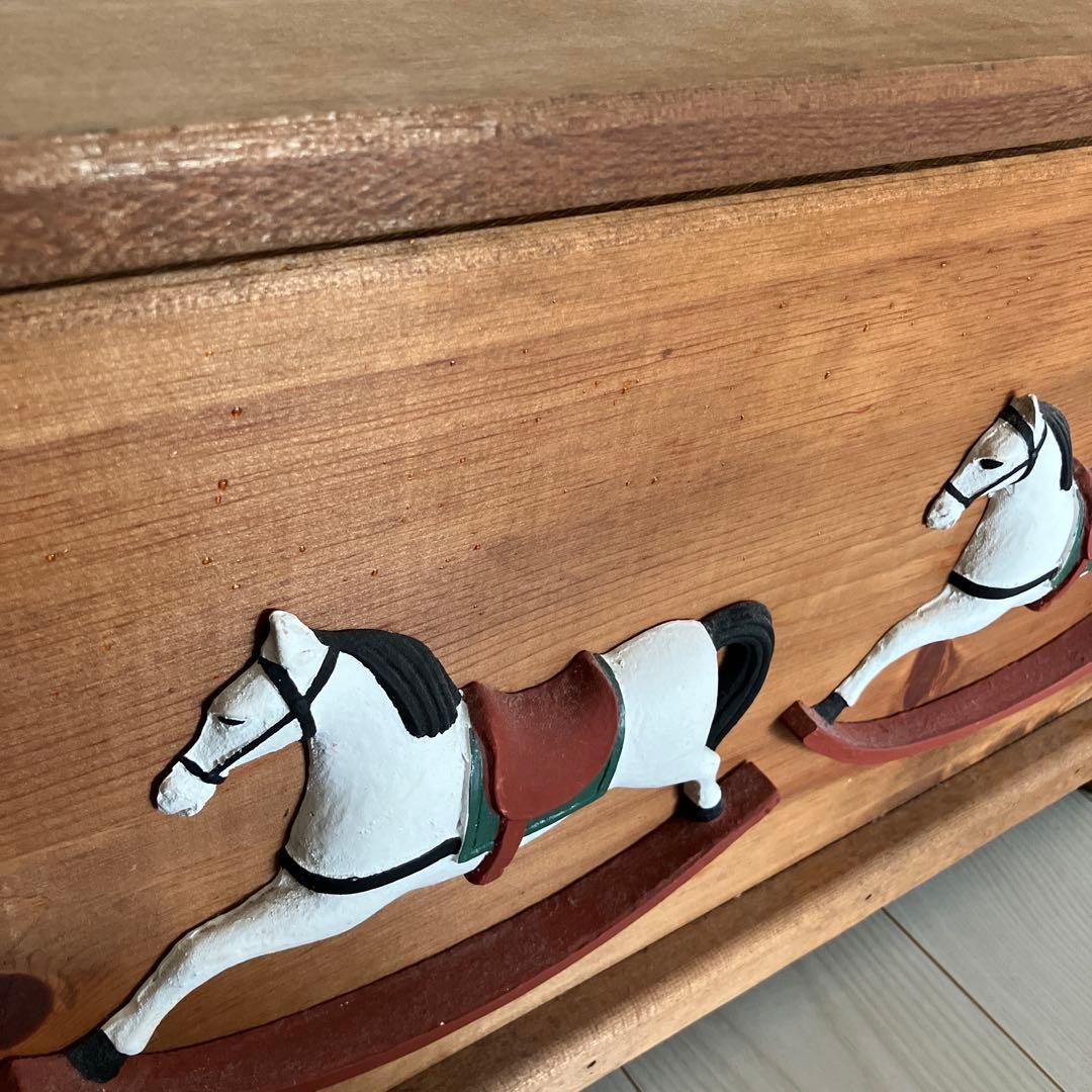 のんママさまご予約品　ロッキングホース　木製チェスト　デコイ　アンティーク