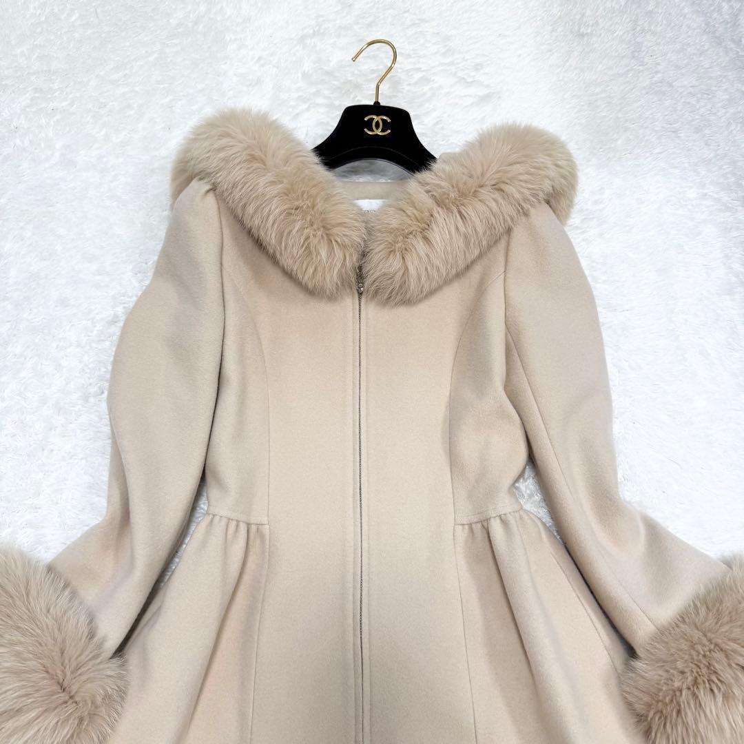 【極美品✨】ルネ　プリンセスコート　コート　ウール　アンゴラ　フォックス　32