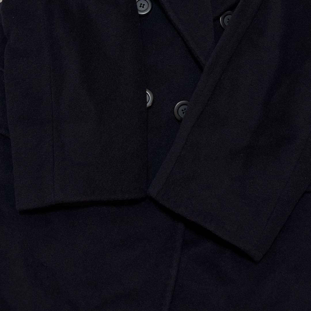 【大きいサイズ】マックスマーラ 白タグ カシミヤ混 ビッグカラーロングコート