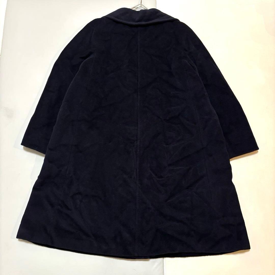 【大きいサイズ】マックスマーラ 白タグ カシミヤ混 ビッグカラーロングコート