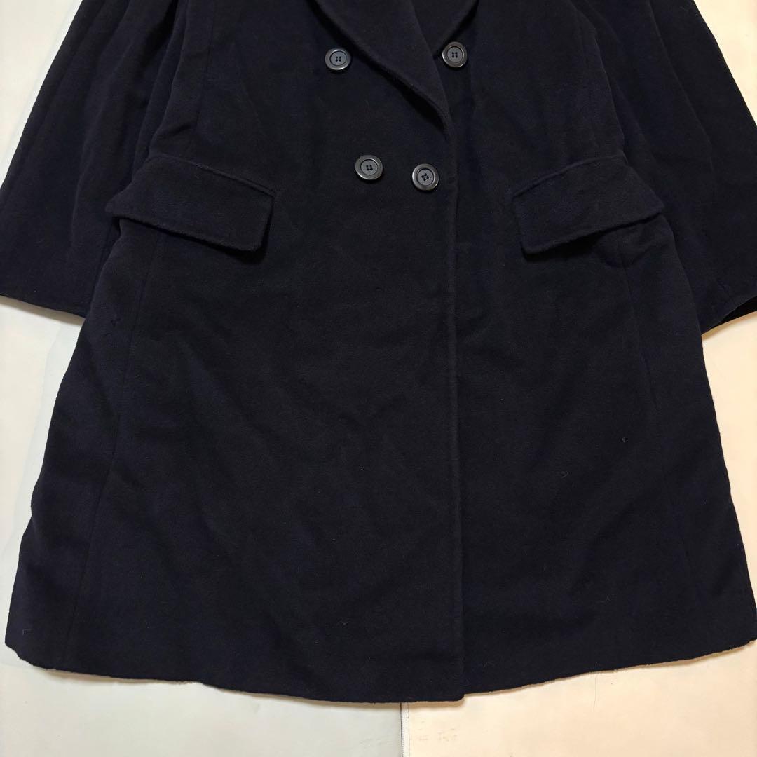 【大きいサイズ】マックスマーラ 白タグ カシミヤ混 ビッグカラーロングコート