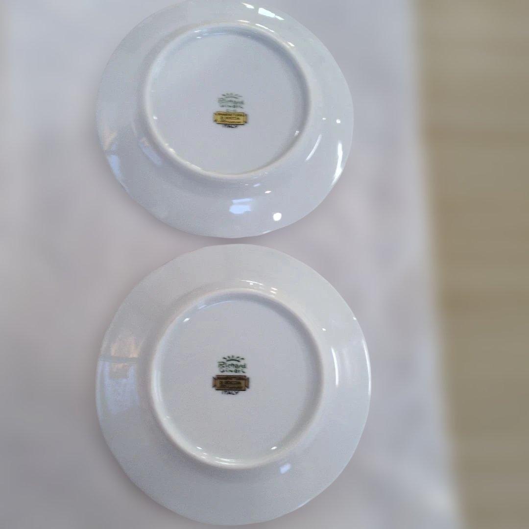 リチャードジノリアンティックローズ 17cmプレート2枚 美品