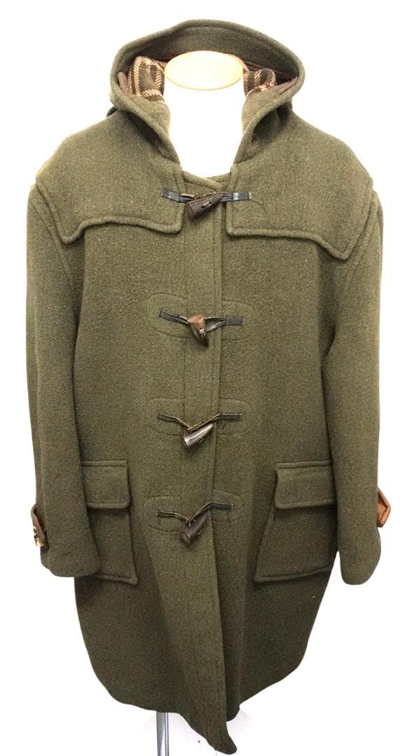 Burberry’ｓ　ウール フード付き　ダッフルコート 　オリーブグリーン