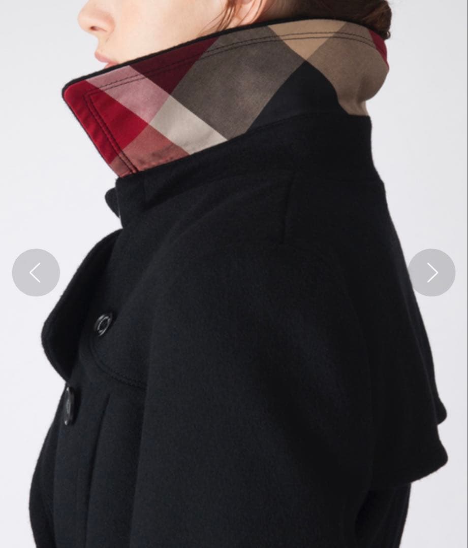 BLUE LABEL CRESTBRIDGE/メルトントレンチコート/38/黒