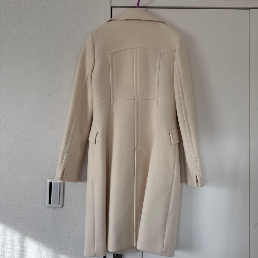 バーバリーブルーレーベル　アンゴラ　コート　36 オフホワイト