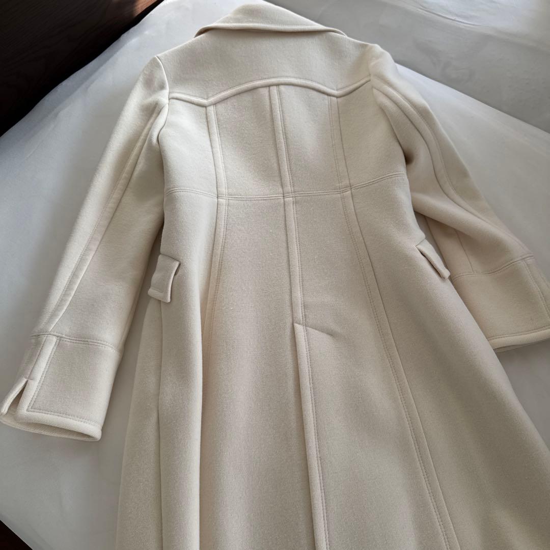 バーバリーブルーレーベル　アンゴラ　コート　36 オフホワイト