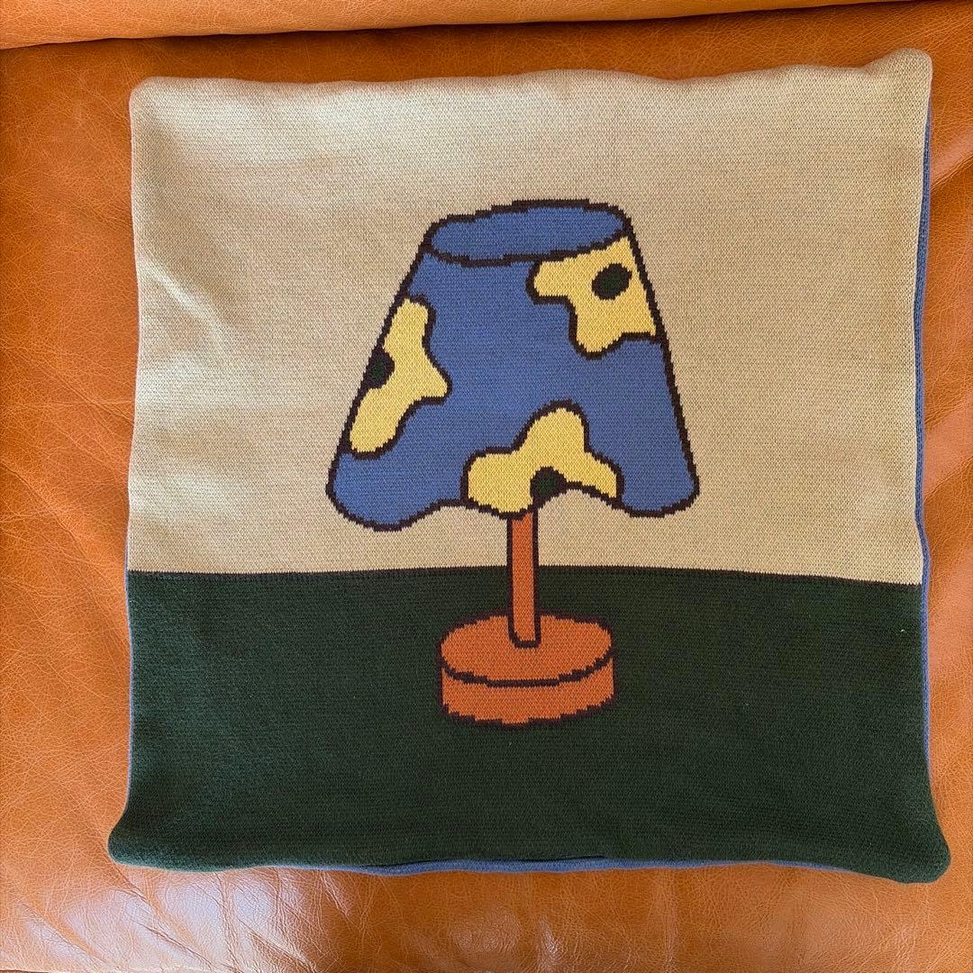 ひまわり無印良品スタッキングスツール　ベージュグレーウニコクッションカバー