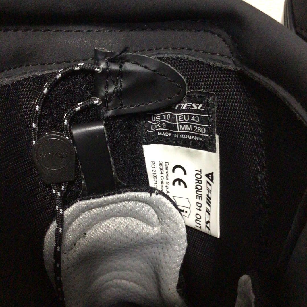 Dainese バイクブーツ 黒 赤 ハイカット 28cm