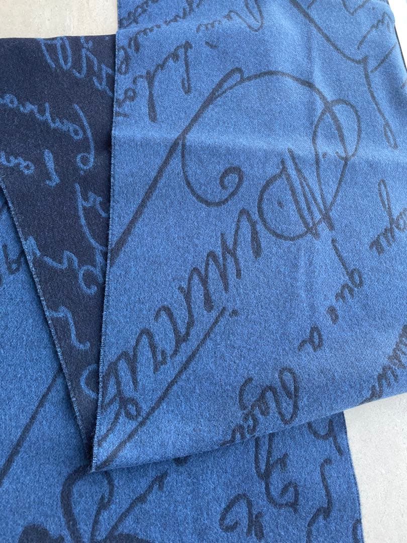 BERLUTI ベルルッティ　ネイビー　ストール　マフラー　新品未使用箱つき