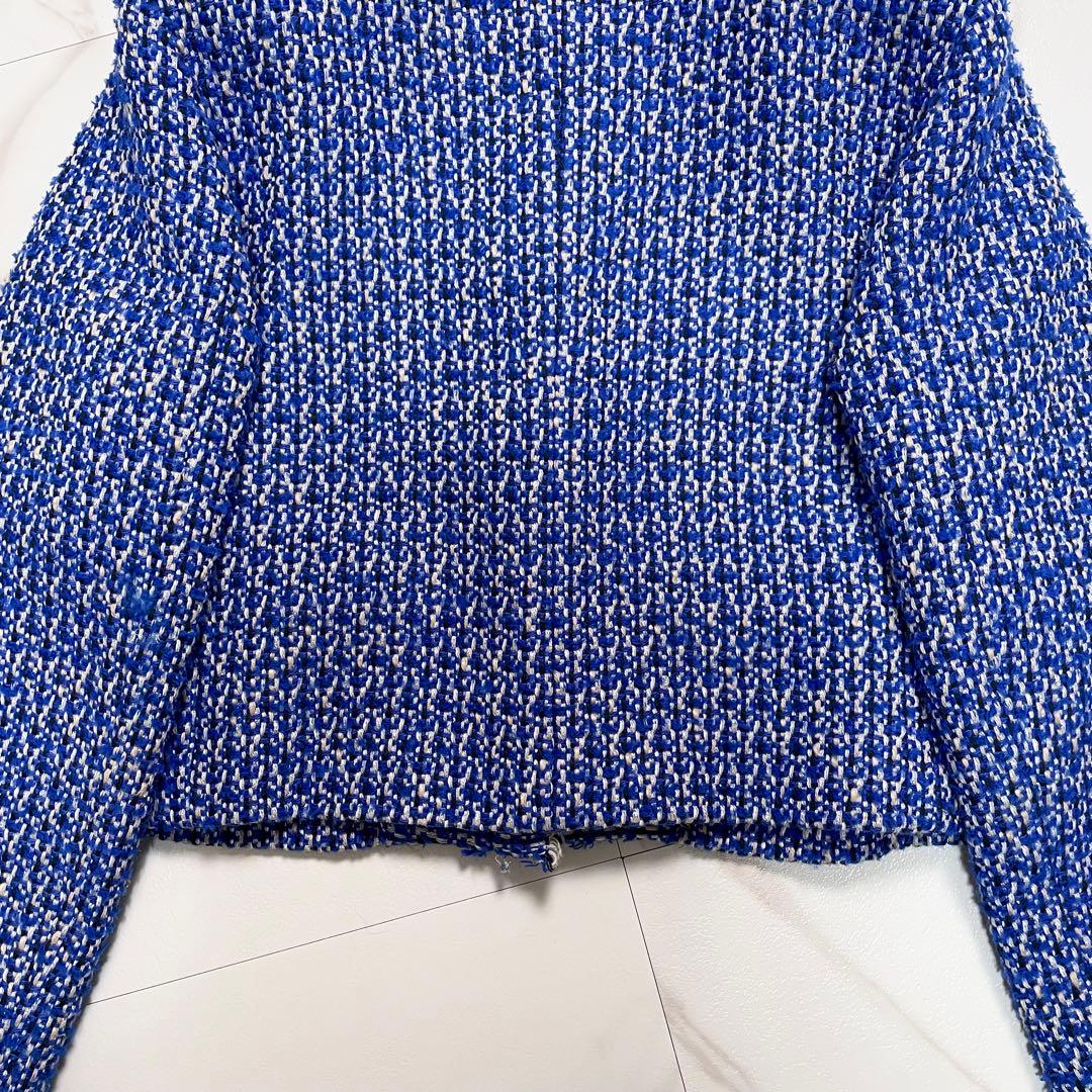 23AW✨マルティニーク ミックスツイードショートジャケット 金ボタン ラメ