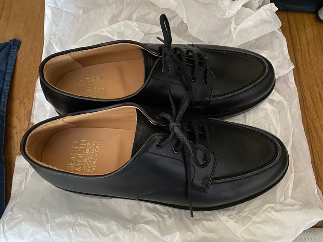 BEAUTY&YOUTH ビューティーアンドユースフレンチ Uチップ シューズ