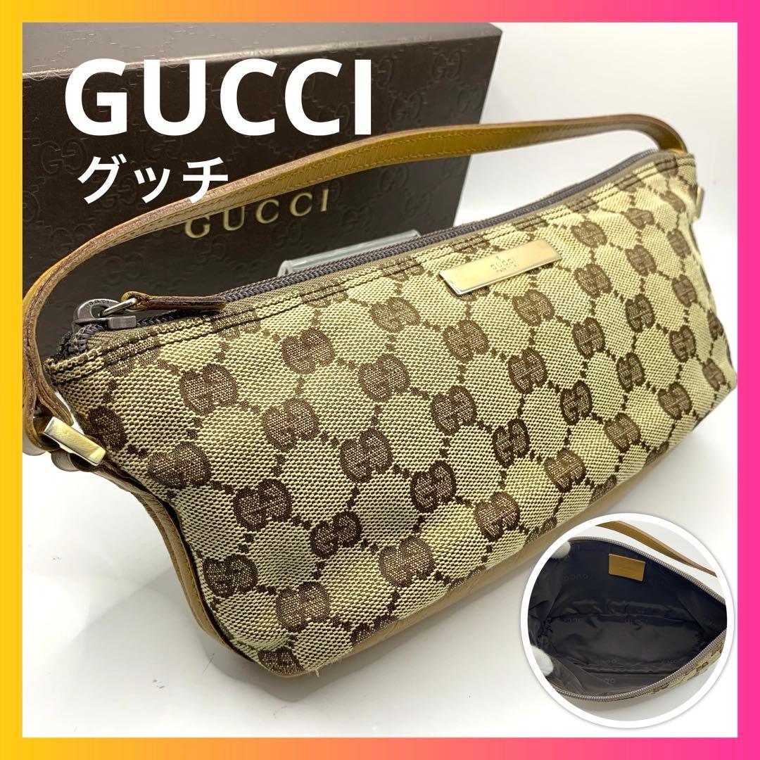 GUCCI グッチ　GGキャンパス　ミニバッグ　アクセサリーポーチ　ハンドバック