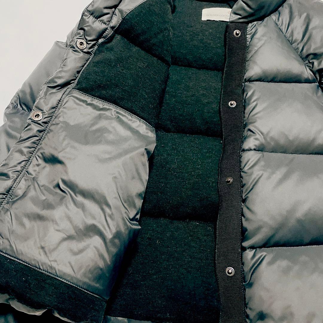美品★ゴールデングース　ダウンポンチョ　ダウンジャケット　ネイビー　XS(593