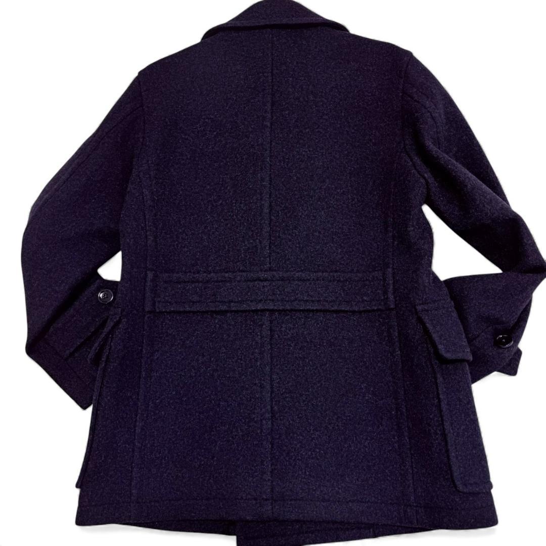 【美品】 BURBERRY LONDON Pコート L コート ブラック メンズ