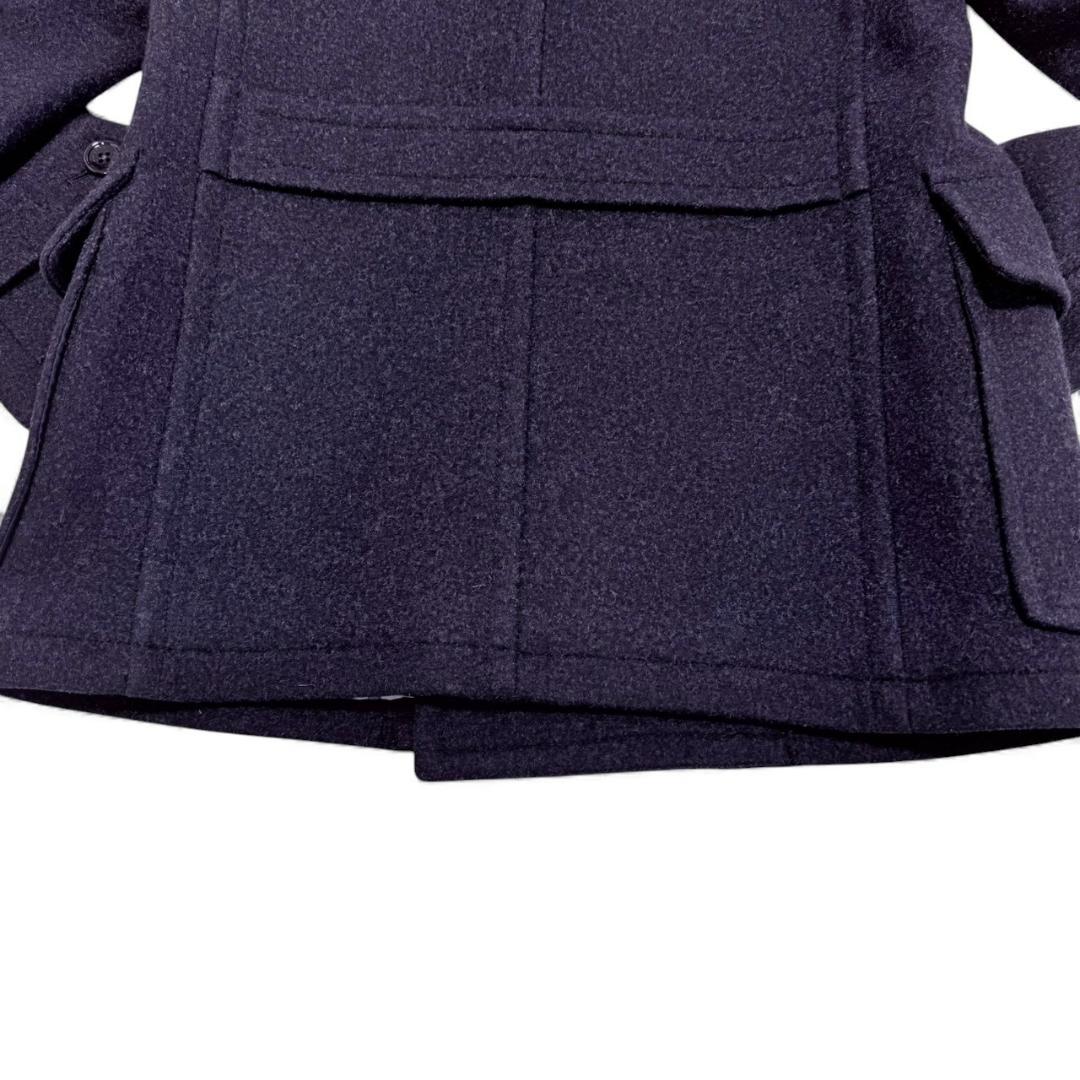 【美品】 BURBERRY LONDON Pコート L コート ブラック メンズ