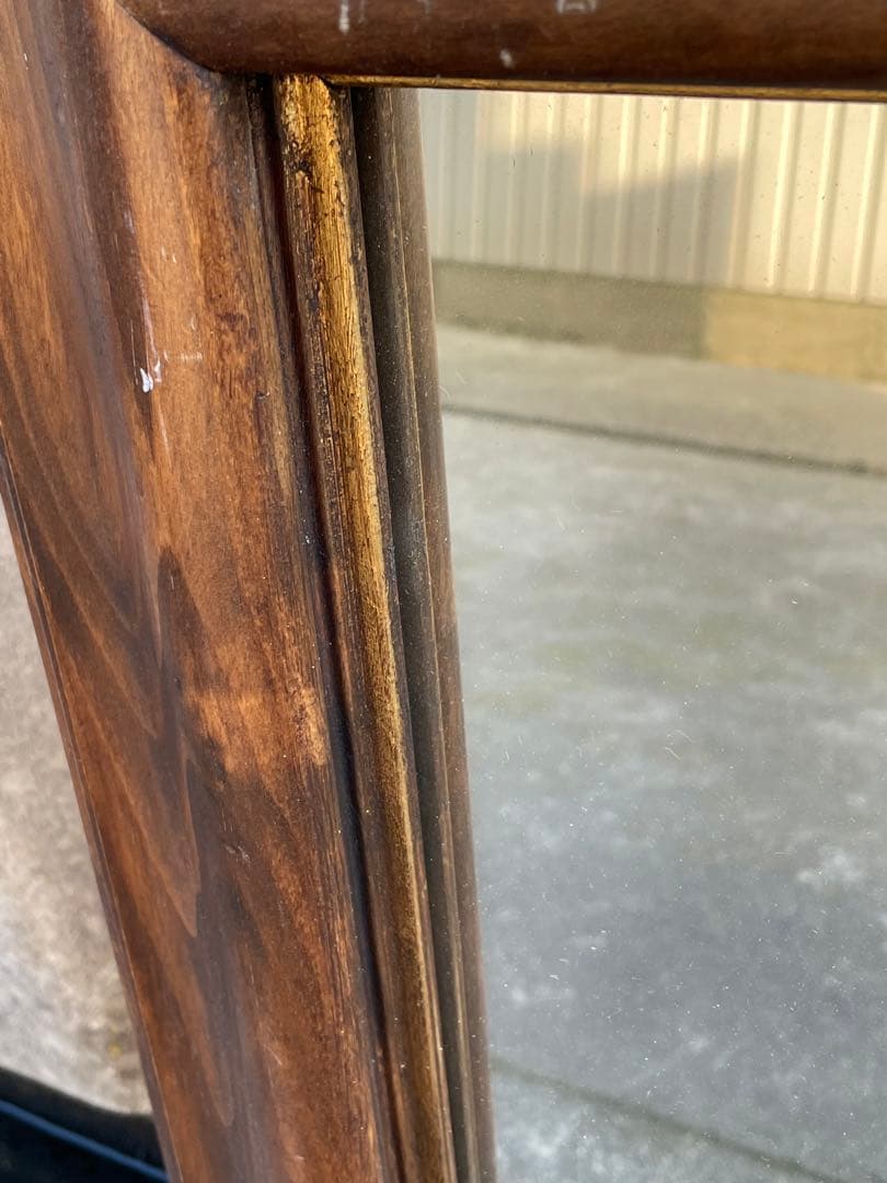 ビンテージ/イタリア製/木製/ミラー/壁掛けミラー/ウォールミラー/鏡/店舗什器