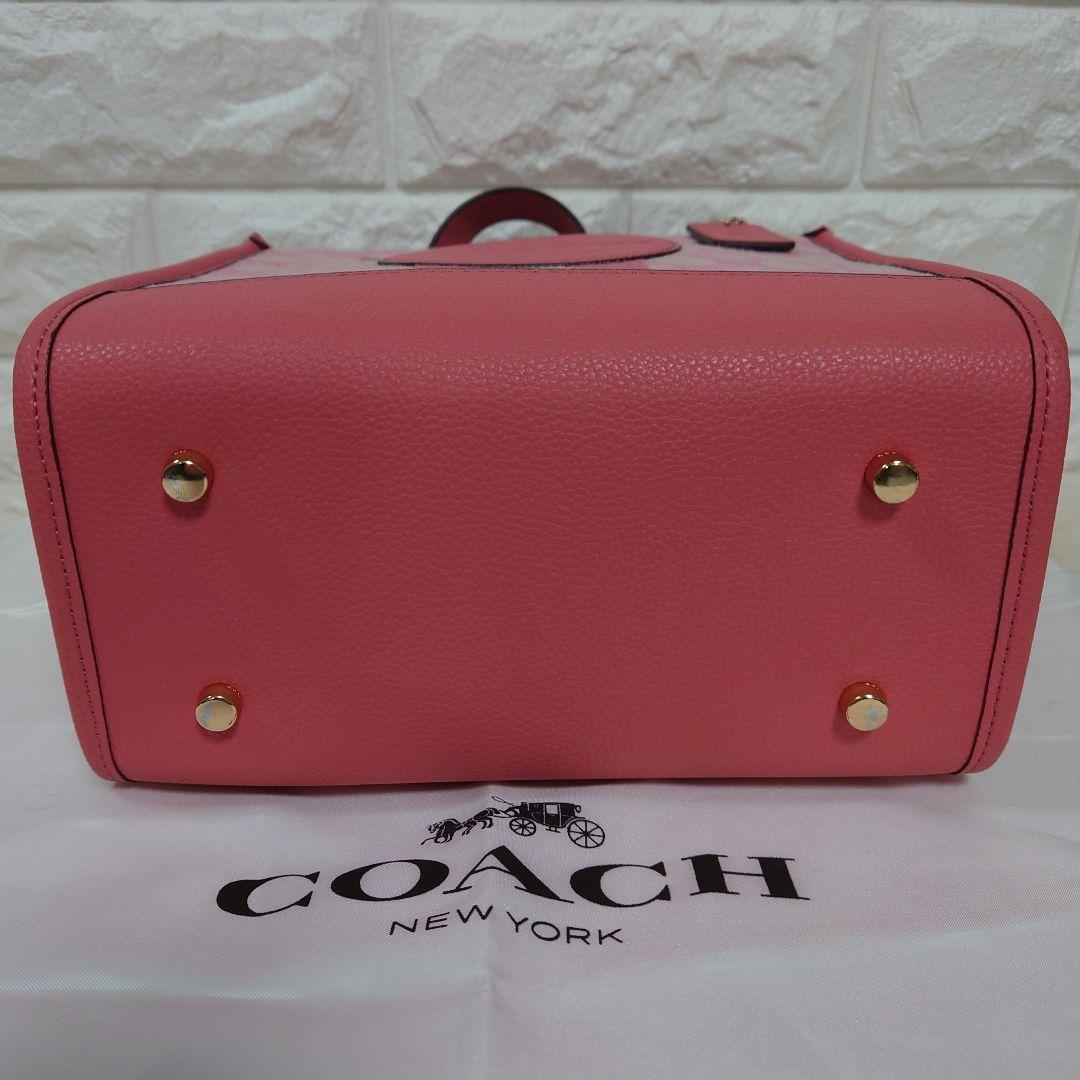 バッグ COACH Dempsey totebag Signature pink