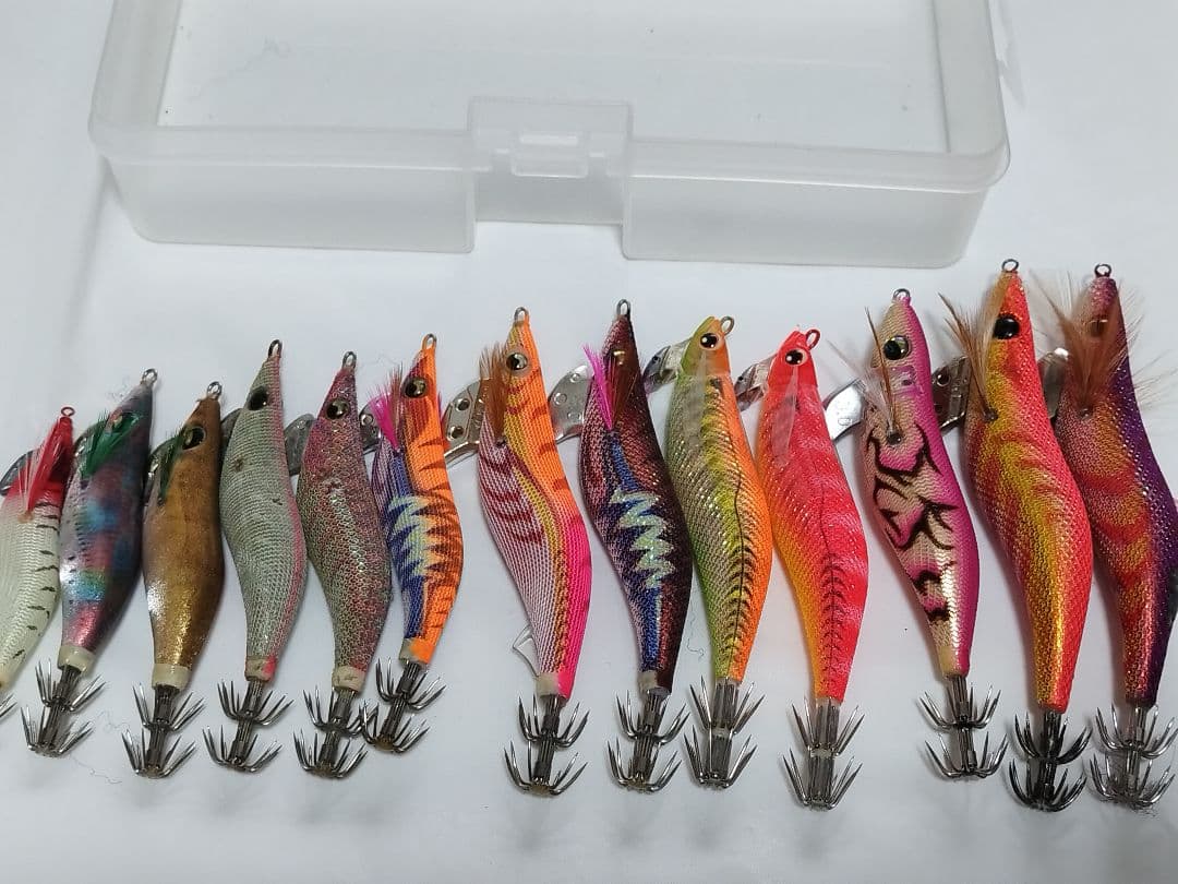 ●エギング セット 2号 2.2 2.5 3.5 釣具 ケース付 エギ 疑似餌