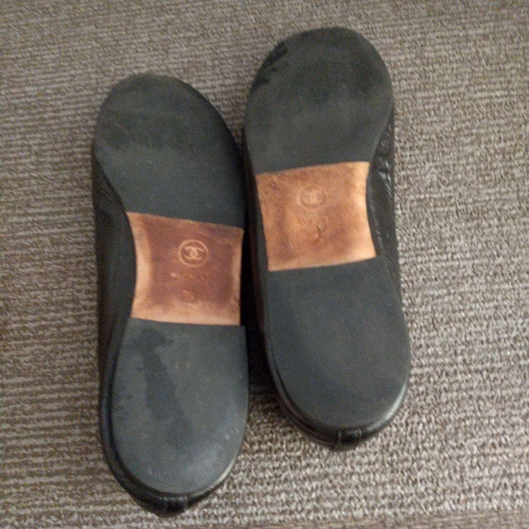 CHANEL バレエシューズ 黒/ベージュ