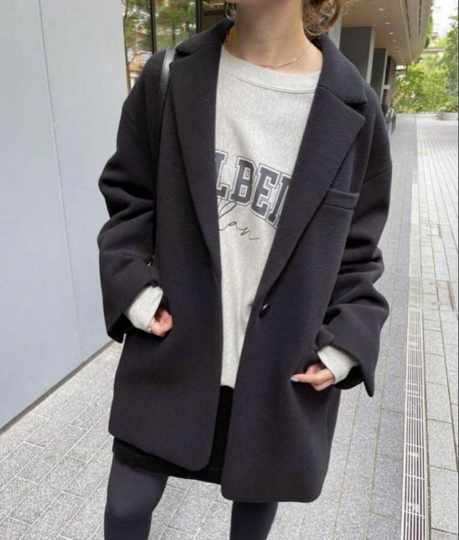 【2022AW】 スピックアンドスパン モッサジャケットライクコート 36