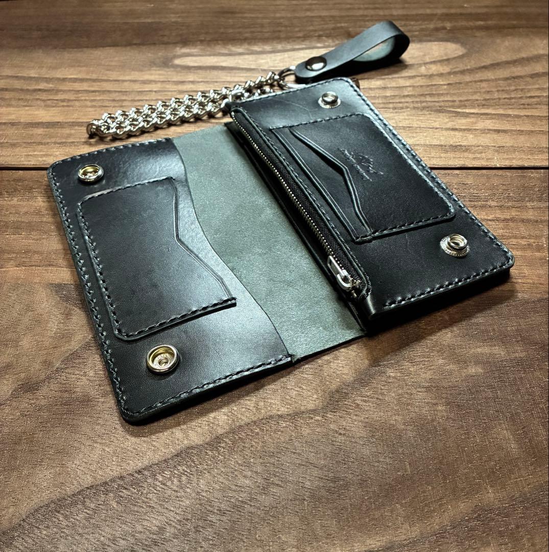 牛革ロングトラッカーウォレット